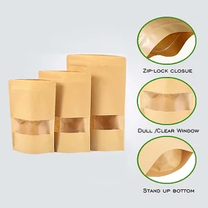 Alternative view of Brown Kraft Paper Standup Resealable Pouch