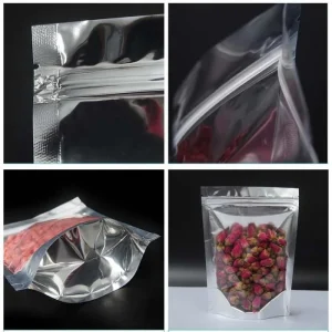 Alternative view of Front Clear and Back Aluminium Standup Pouch
