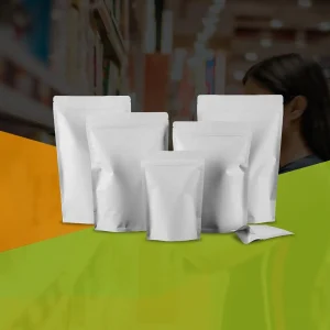 White Kraft Paper With Aluminum Lamination Pouch